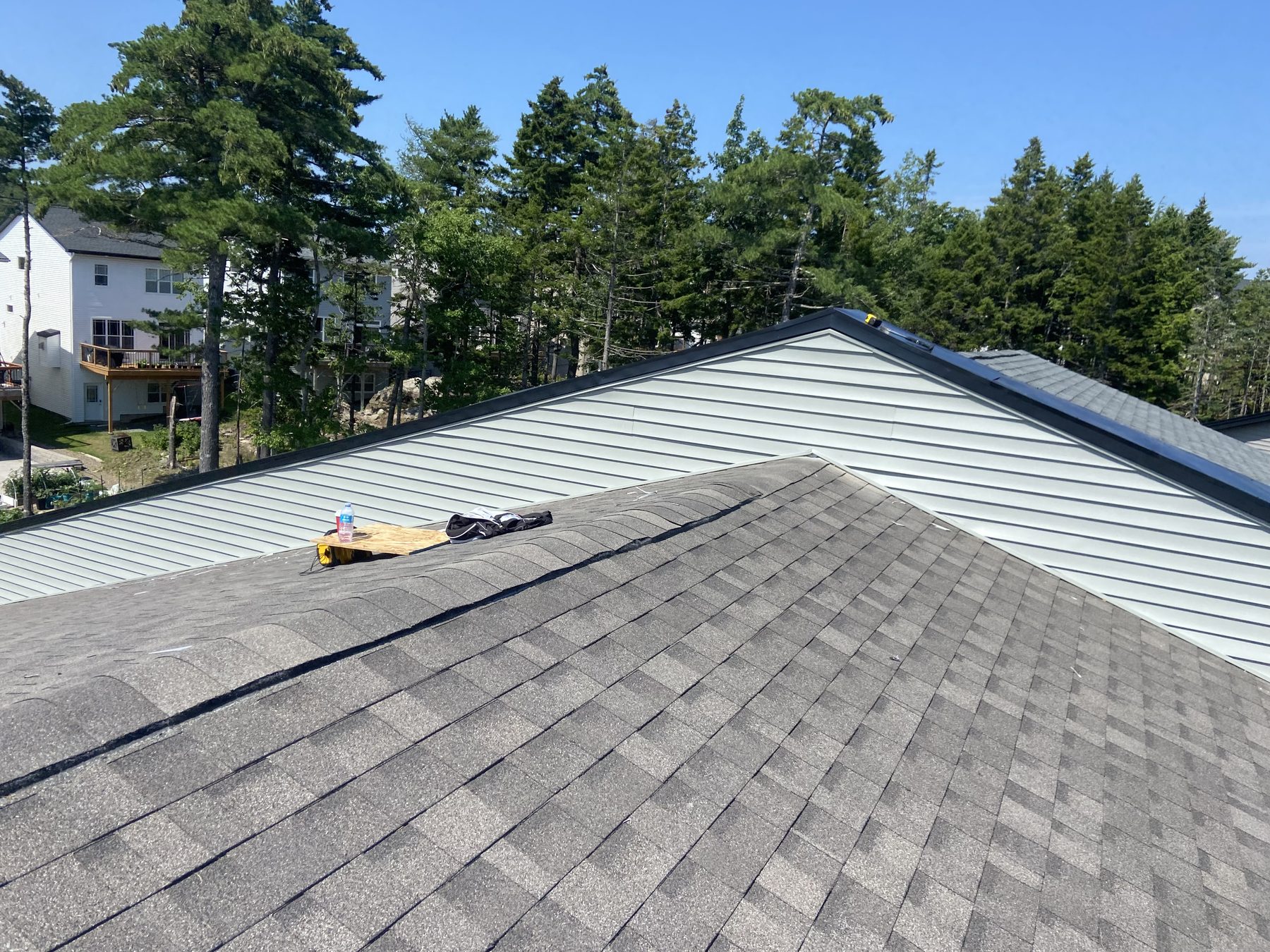 The same gable end fully sided and trimmed out